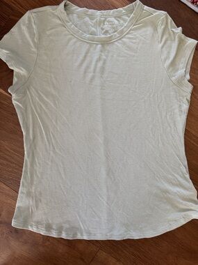 American Eagle Outfitters Sage Ribbed Short Sleeve Tee